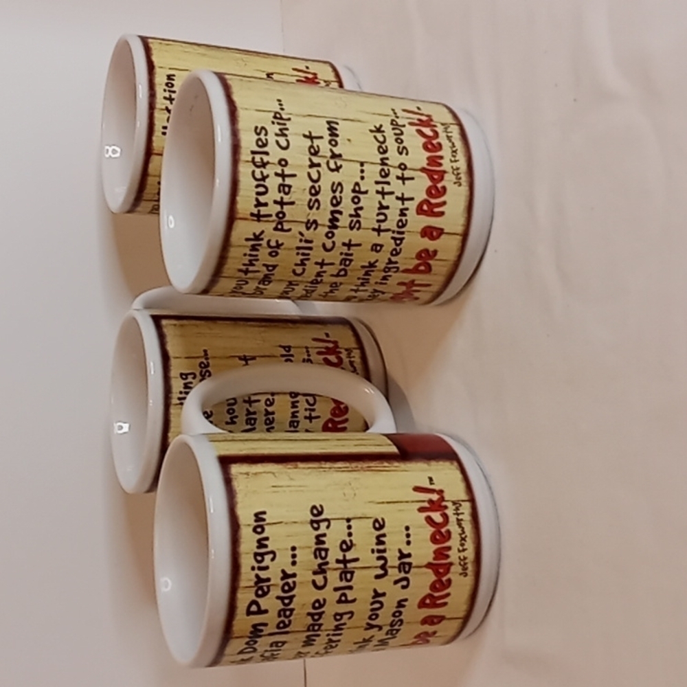 Jeff Foxworthy You Might be A Redneck! Set Of 4 Coffee Mugs